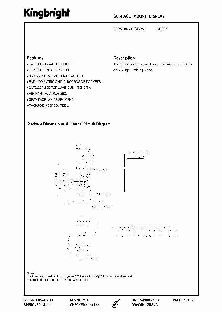 APPSC04-41VGKWA_3888438.PDF Datasheet
