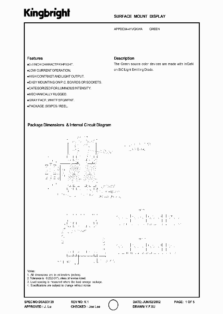 APPDC04-41VGKWA_3888436.PDF Datasheet
