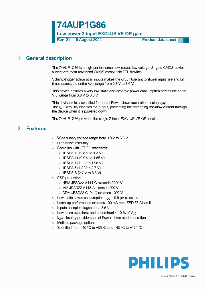 74AUP1G86_4125139.PDF Datasheet