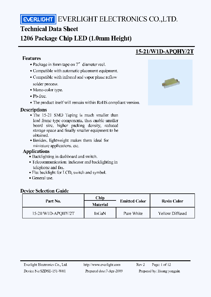 15-21W1D-APQHY2T_3890175.PDF Datasheet