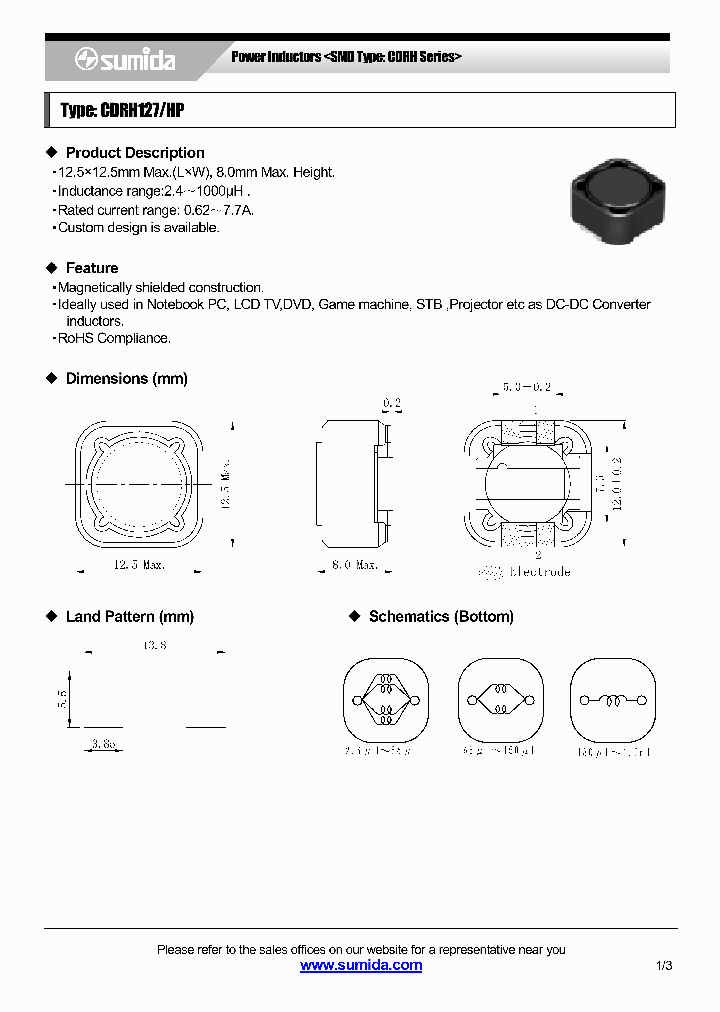 CDRH127HPNP-4R7NB_3889087.PDF Datasheet