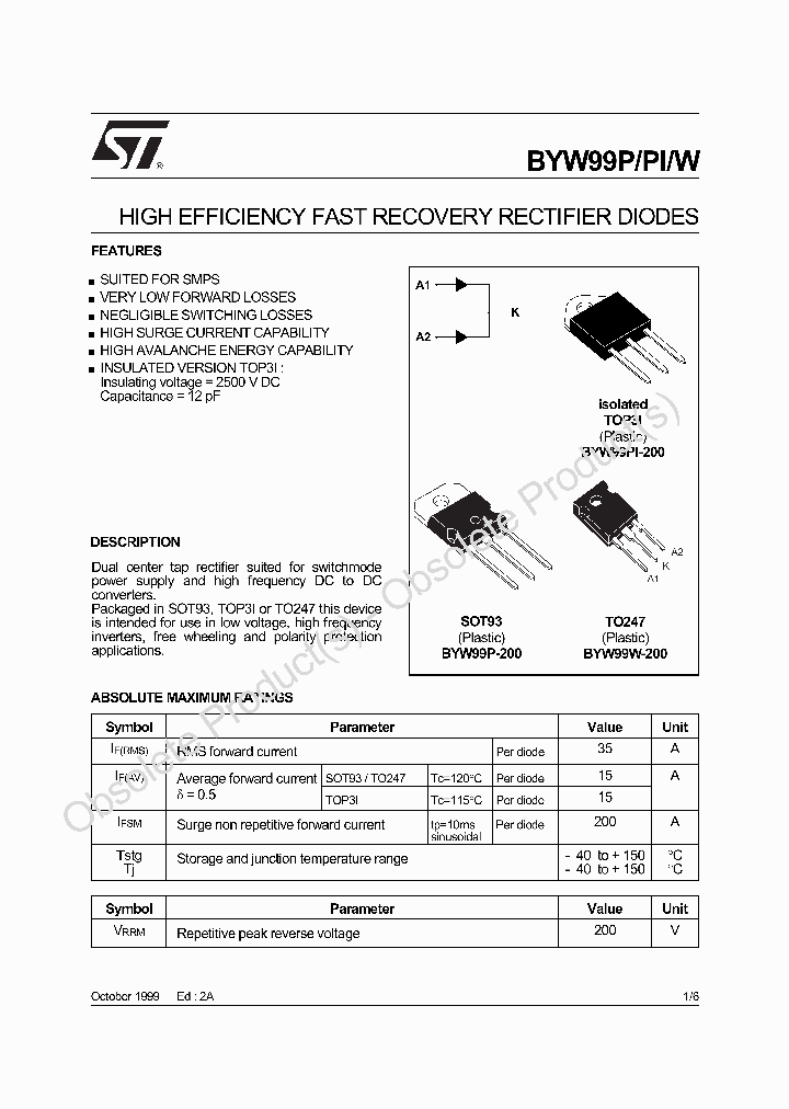 BYW99PI-200RG_3884820.PDF Datasheet