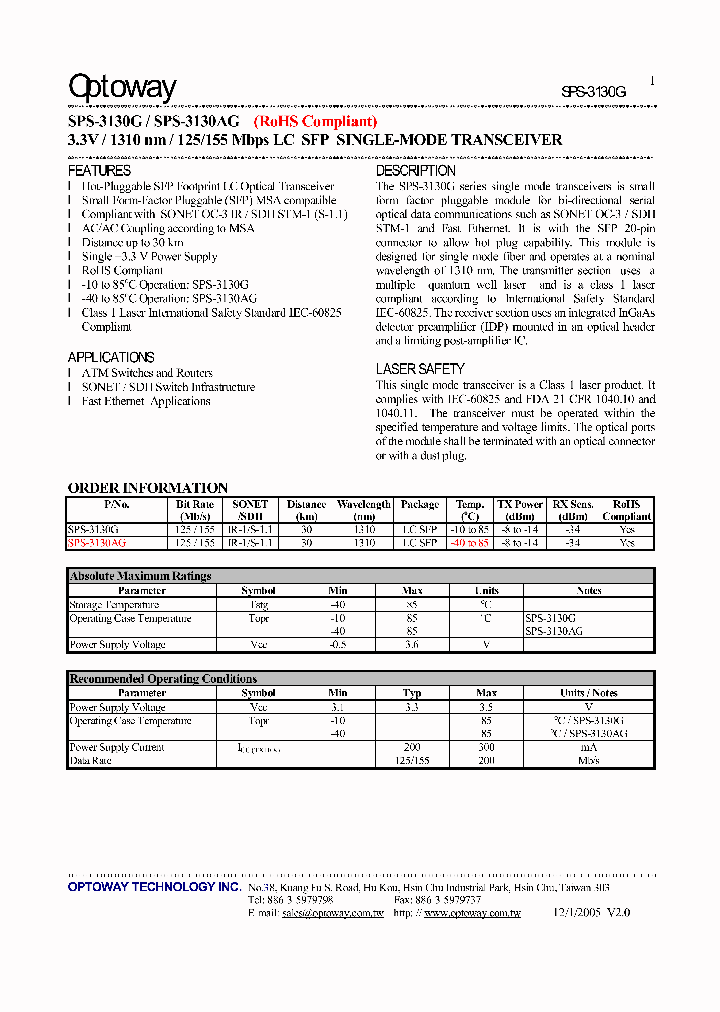 SPS-3130G_3892480.PDF Datasheet