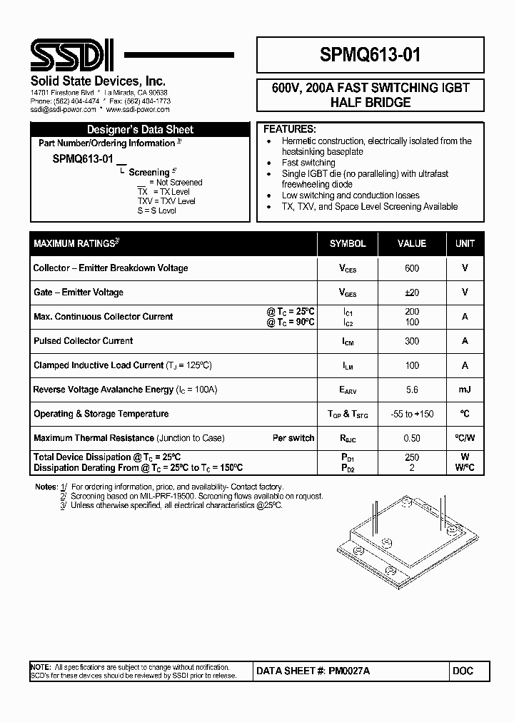 SPMQ613-01TXV_3889823.PDF Datasheet