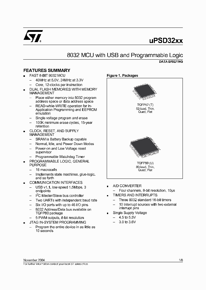 UPSD3212C-40U6_3895127.PDF Datasheet