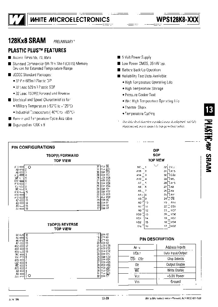 WPS128K8T-55TFI_3895761.PDF Datasheet