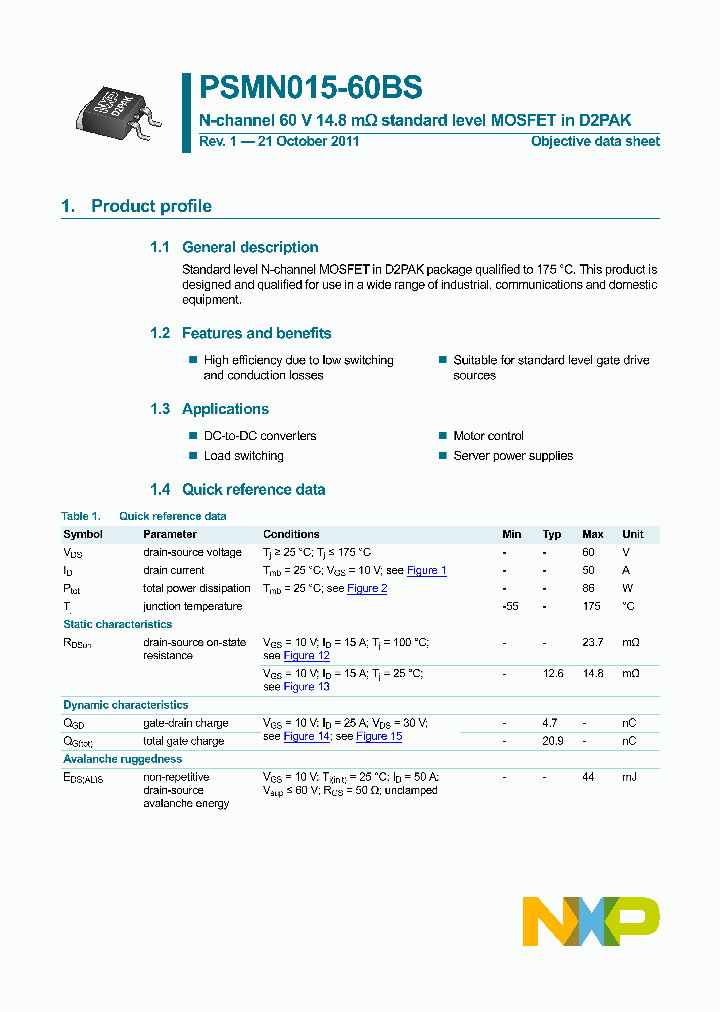 PSMN015-60BS_3893590.PDF Datasheet