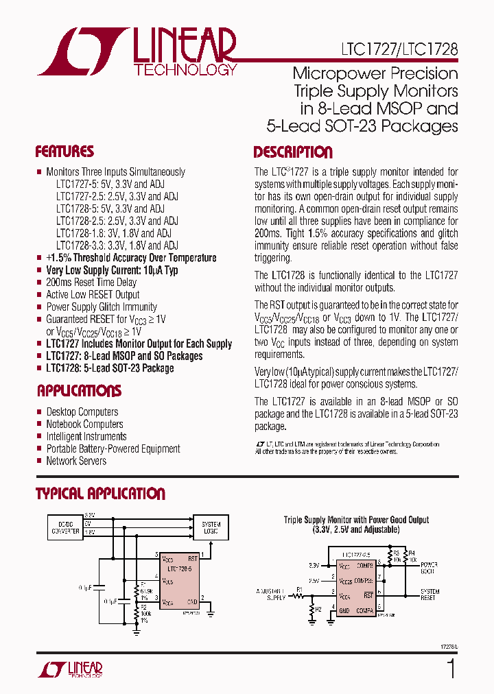 LTC1728ES5-33TRMPBF_3896965.PDF Datasheet
