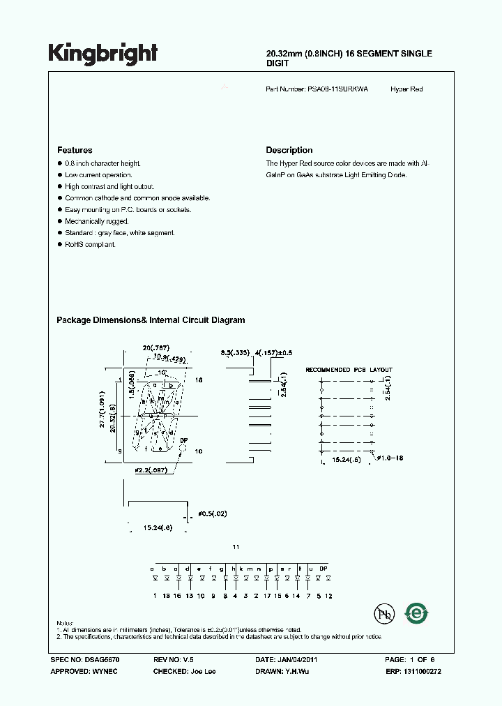 PSA08-11SURKWA_3895658.PDF Datasheet