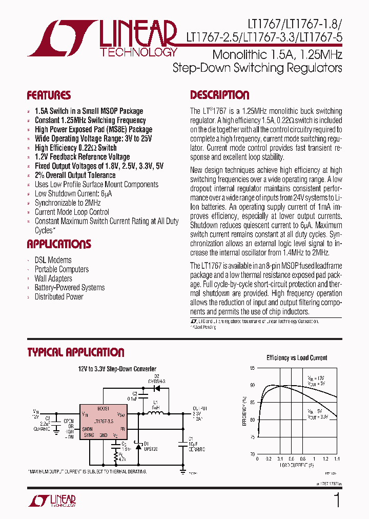 LT1767EMS8E-33TRPBF_3896962.PDF Datasheet