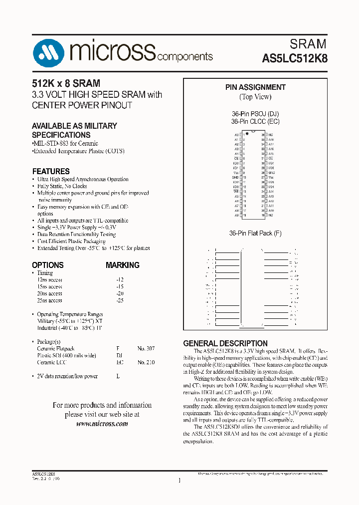 AS5LC512K8DJ-25LXT_3897541.PDF Datasheet