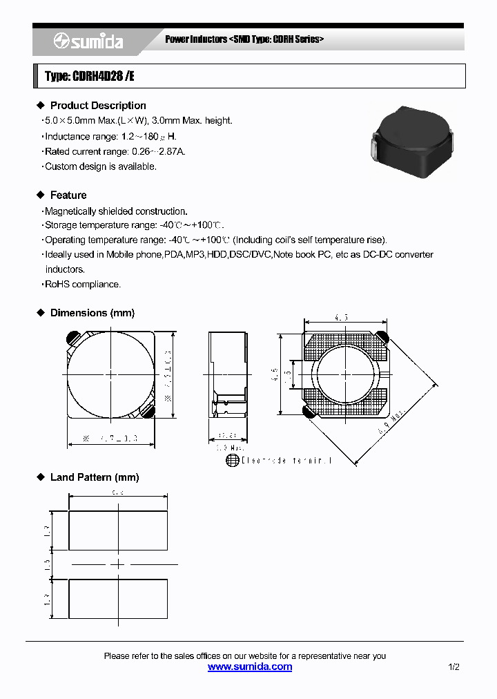 CDRH4D28ENP-3R9NB_3897109.PDF Datasheet