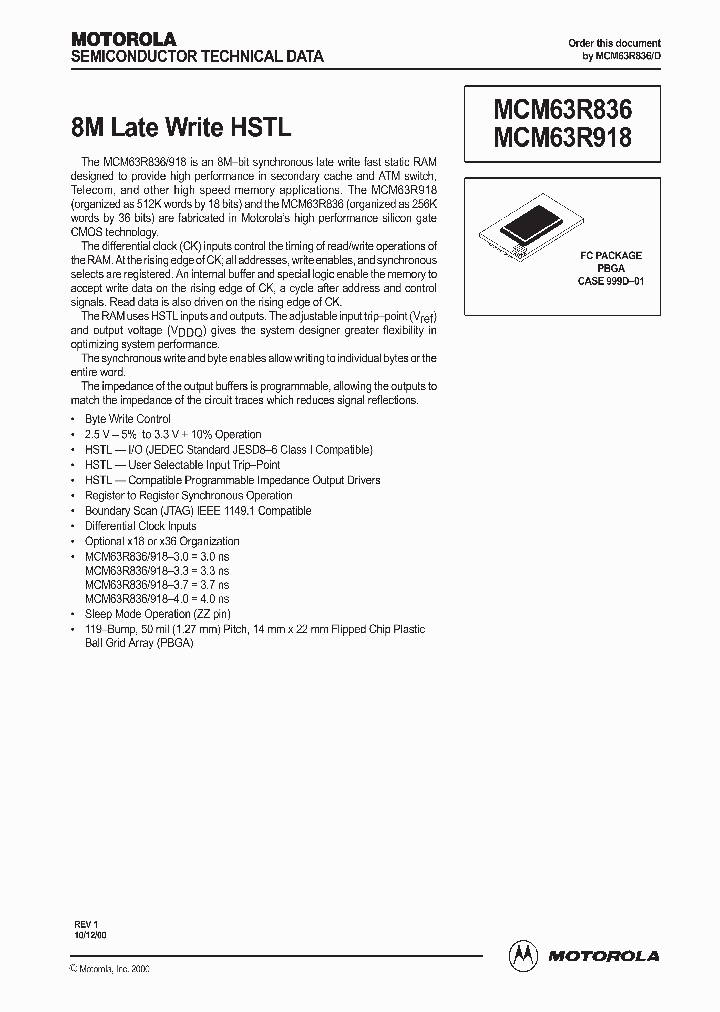 MCM63R918FC33R_3898305.PDF Datasheet