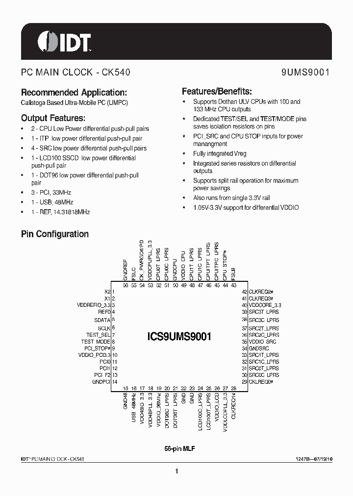 9UMS9001_4127124.PDF Datasheet