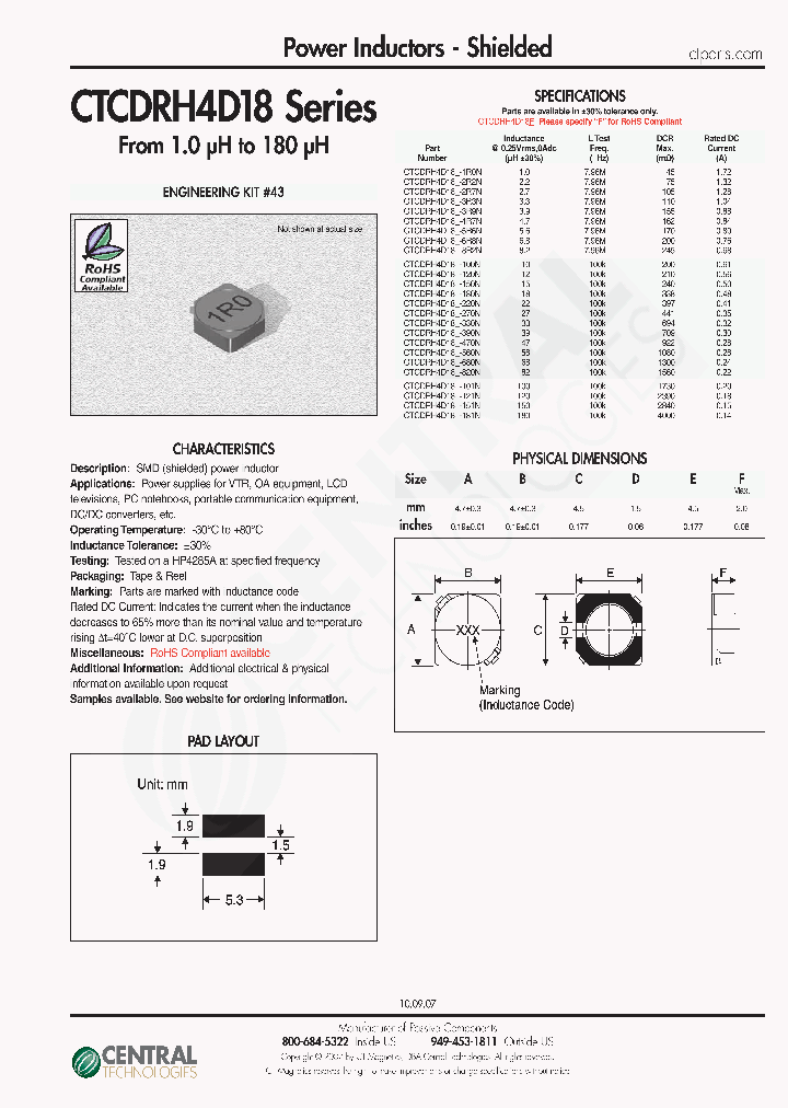 CTCDRH4D18F-1R0N_3898081.PDF Datasheet