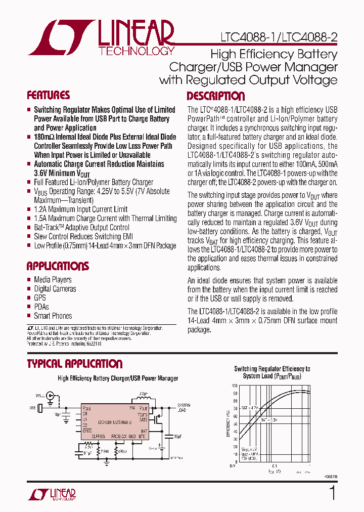 LTC4088EDE-1PBF_3897704.PDF Datasheet
