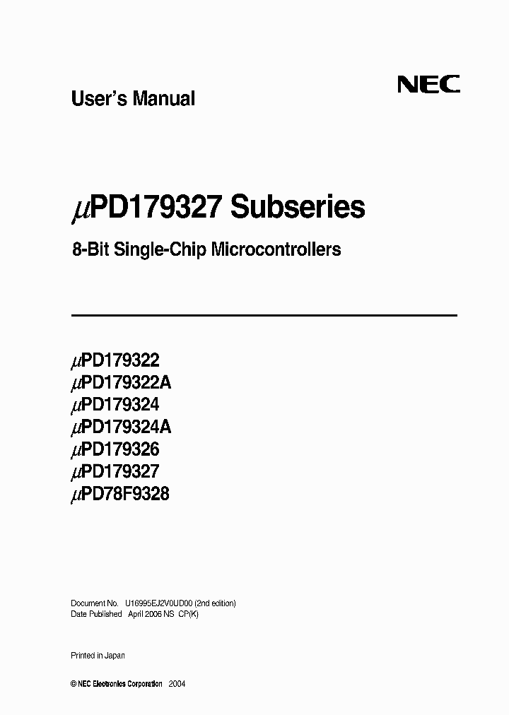 UPD78F9328GB-8ET_3899425.PDF Datasheet