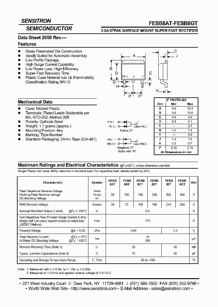 FESB8GT-T3_3900158.PDF Datasheet
