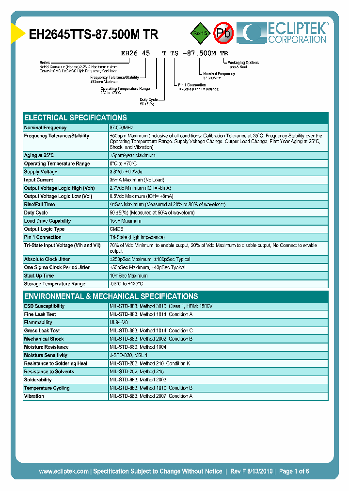 EH2645TTS-87500MTR_3899735.PDF Datasheet