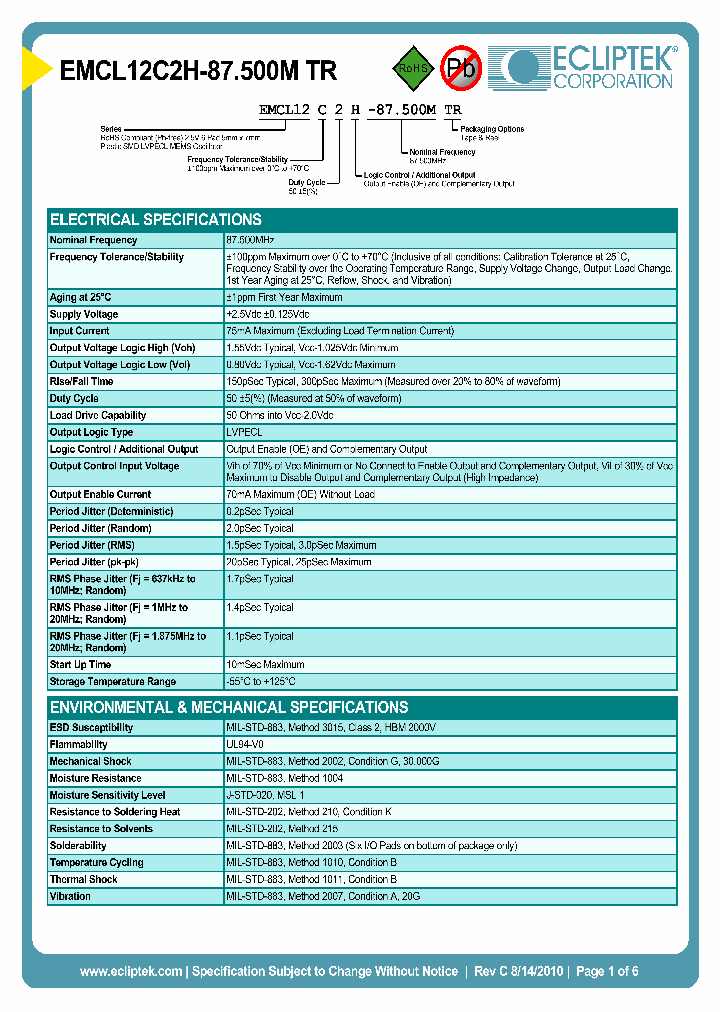 EMCL12C2H-87500MTR_3899737.PDF Datasheet