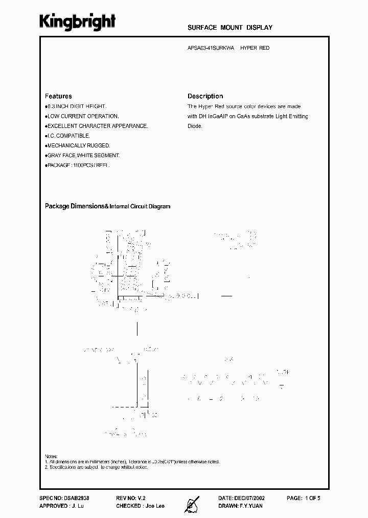 APSA03-41SURKWA_3894623.PDF Datasheet