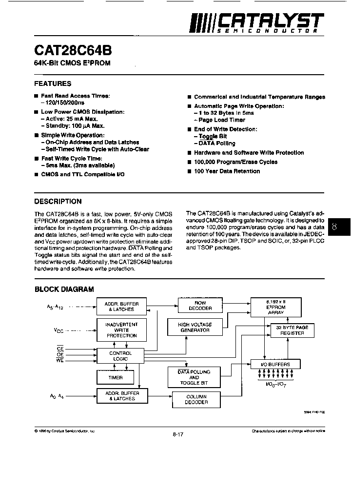 CAT28C64BFT13-12TE13_3902922.PDF Datasheet