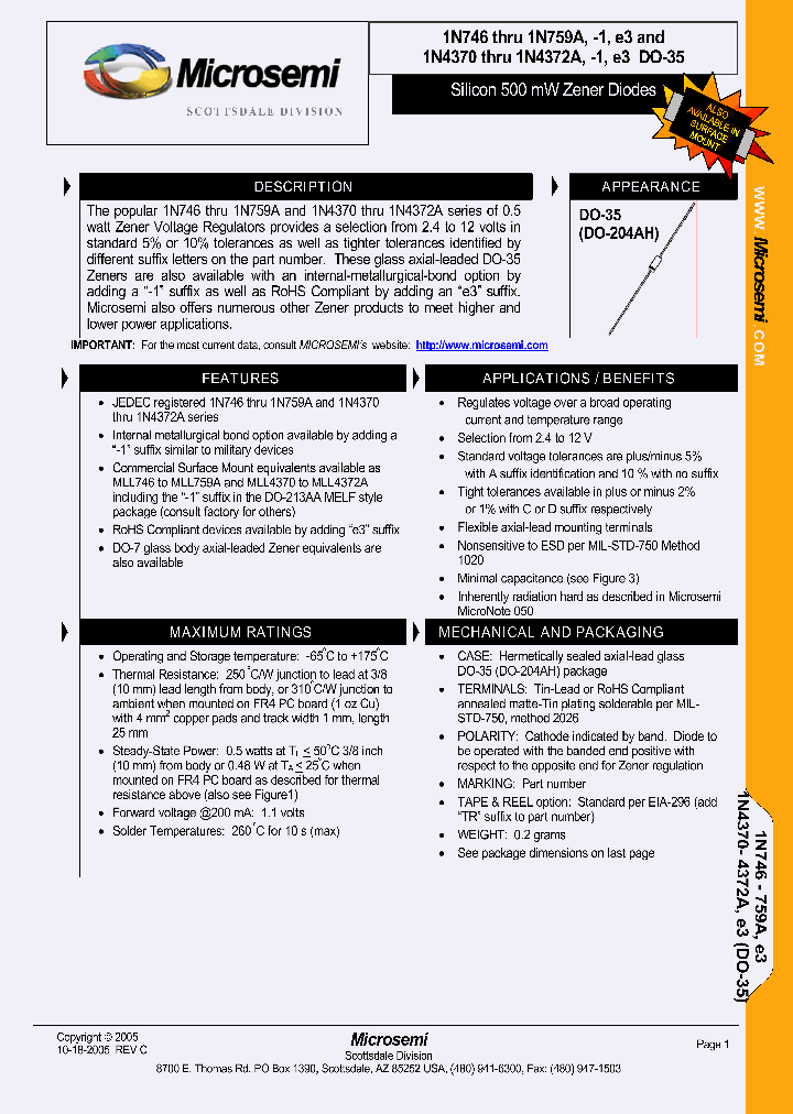 1N748D-1E3TR_3897983.PDF Datasheet