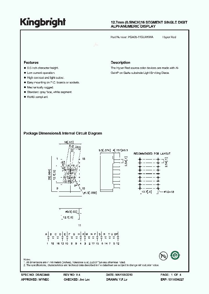 PSA05-11SURKWA_3895630.PDF Datasheet