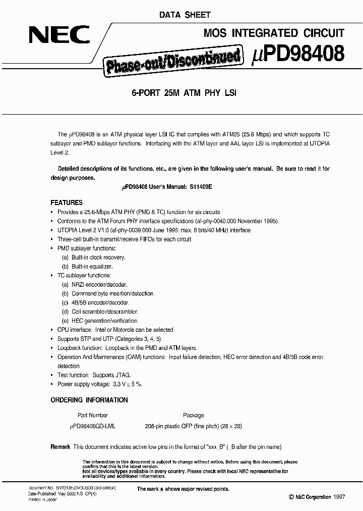 UPD98408GD-LML-A_3900633.PDF Datasheet