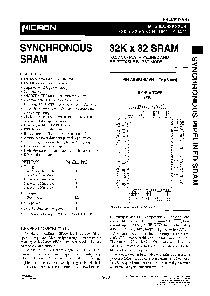 MT58LC32K32C4LG-8LTR_3905255.PDF Datasheet