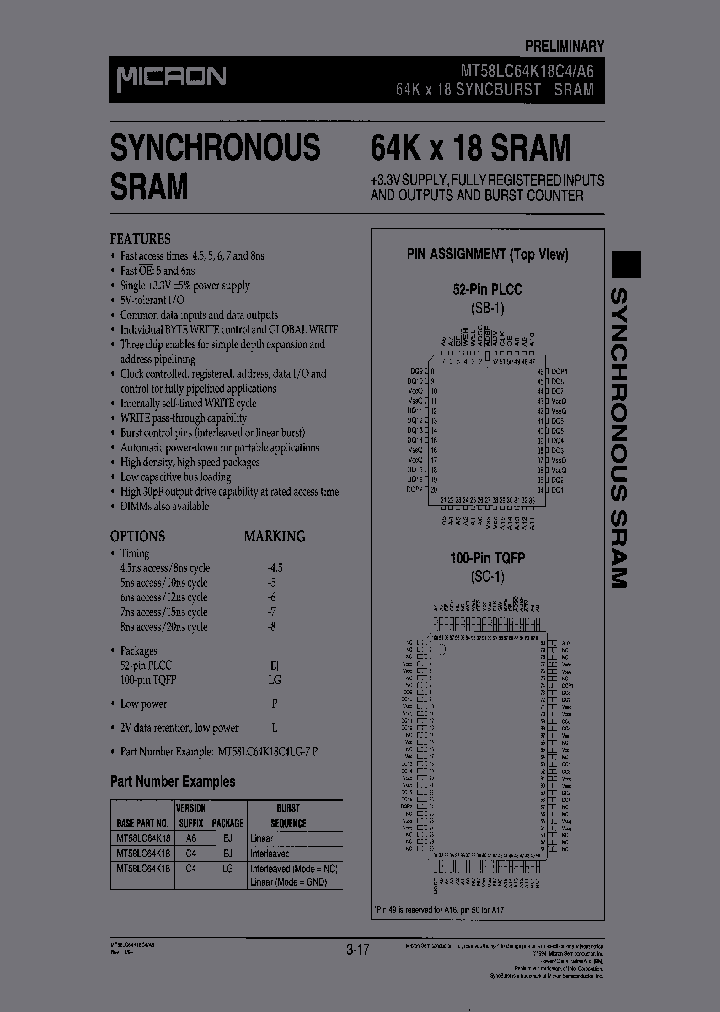 MT58LC64K18A6EJ-8P_3905962.PDF Datasheet