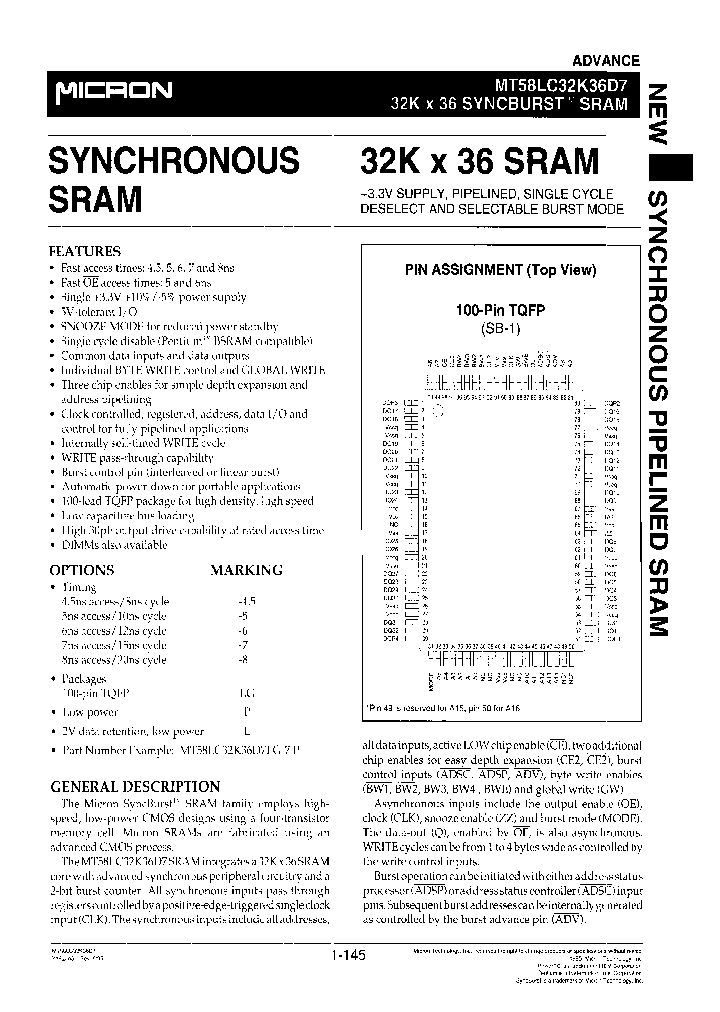 MT58LC32K36D7LG-8P_3905961.PDF Datasheet
