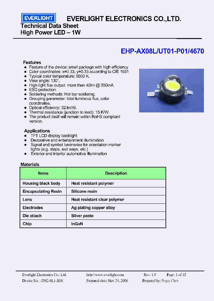 EHP-AX08LUT01-P014670_3903374.PDF Datasheet
