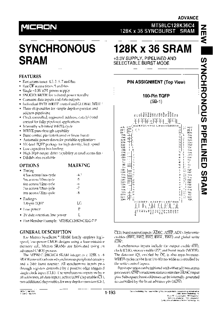 MT58LC128K36C4LG-8P_3905956.PDF Datasheet