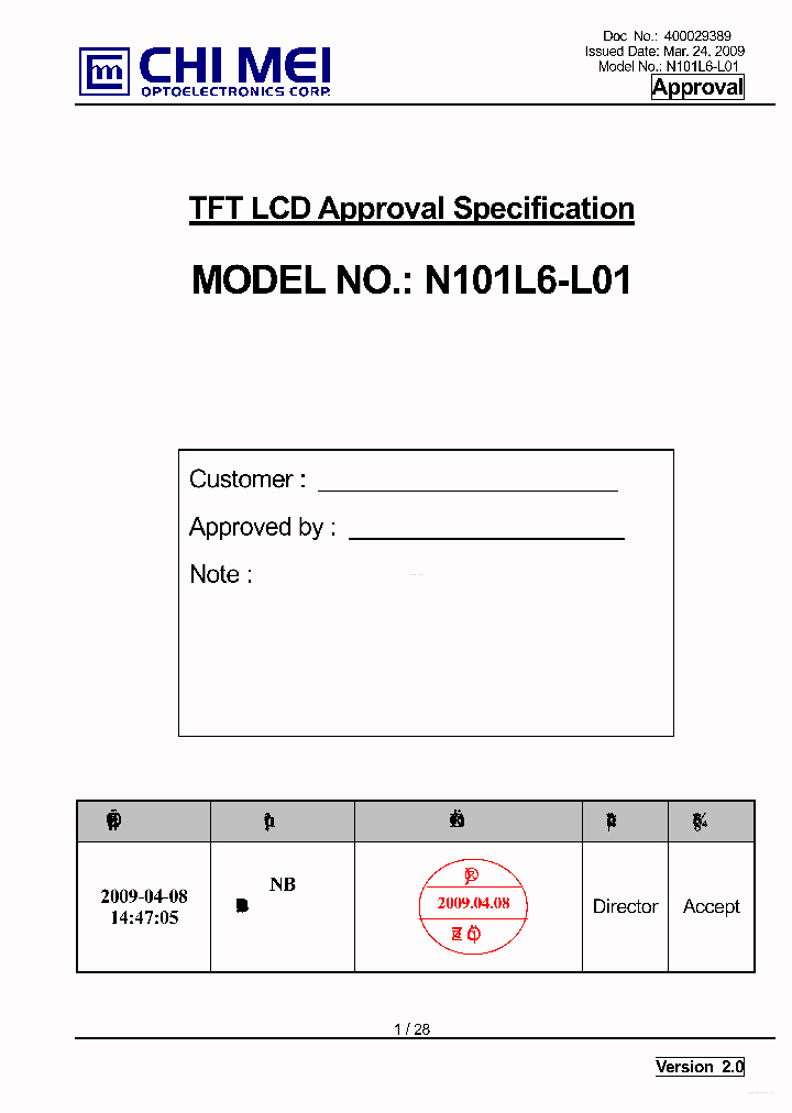 N101L6-L01_4143585.PDF Datasheet