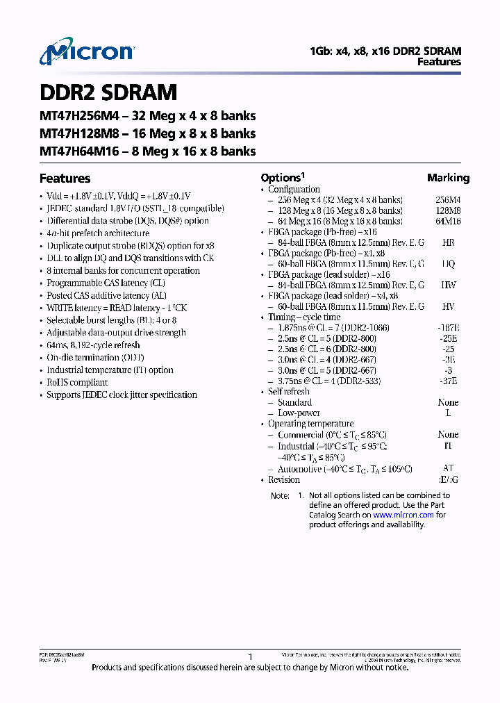 MT47H128M8HR-25ELE_3901233.PDF Datasheet