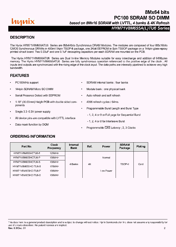 HYM71V8M655ALTU6-S_3907420.PDF Datasheet