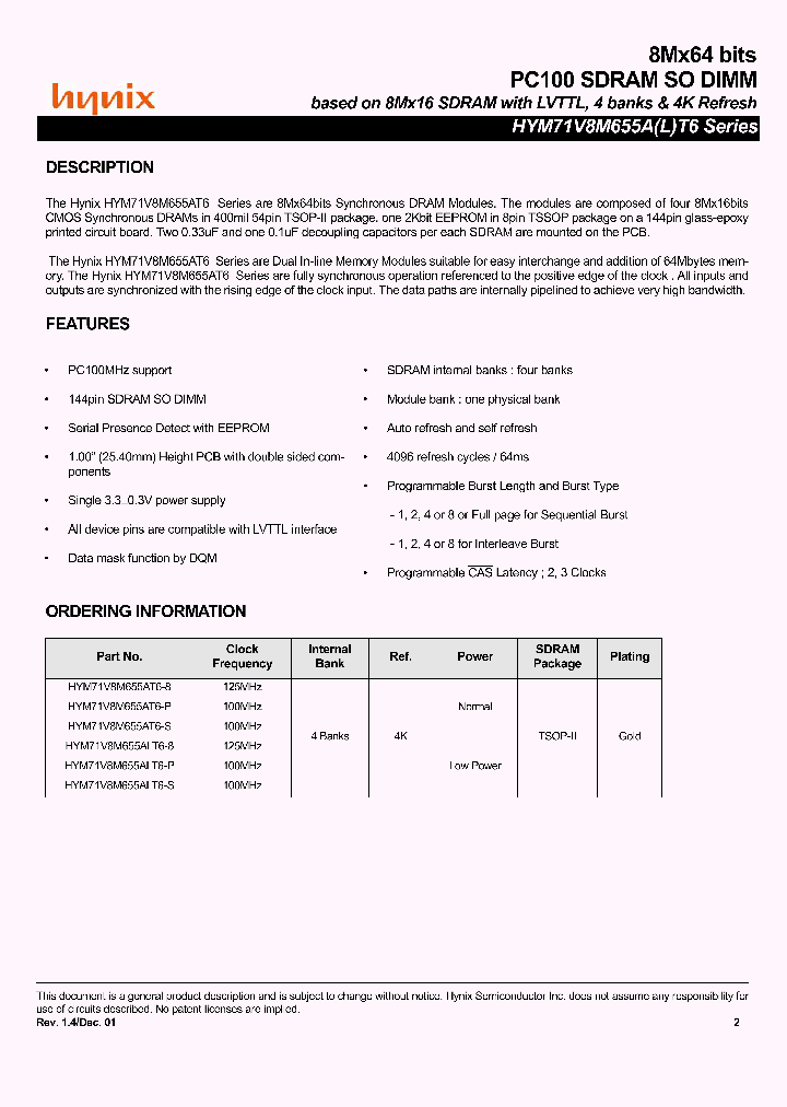 HYM71V8M655AT6-S_3907421.PDF Datasheet