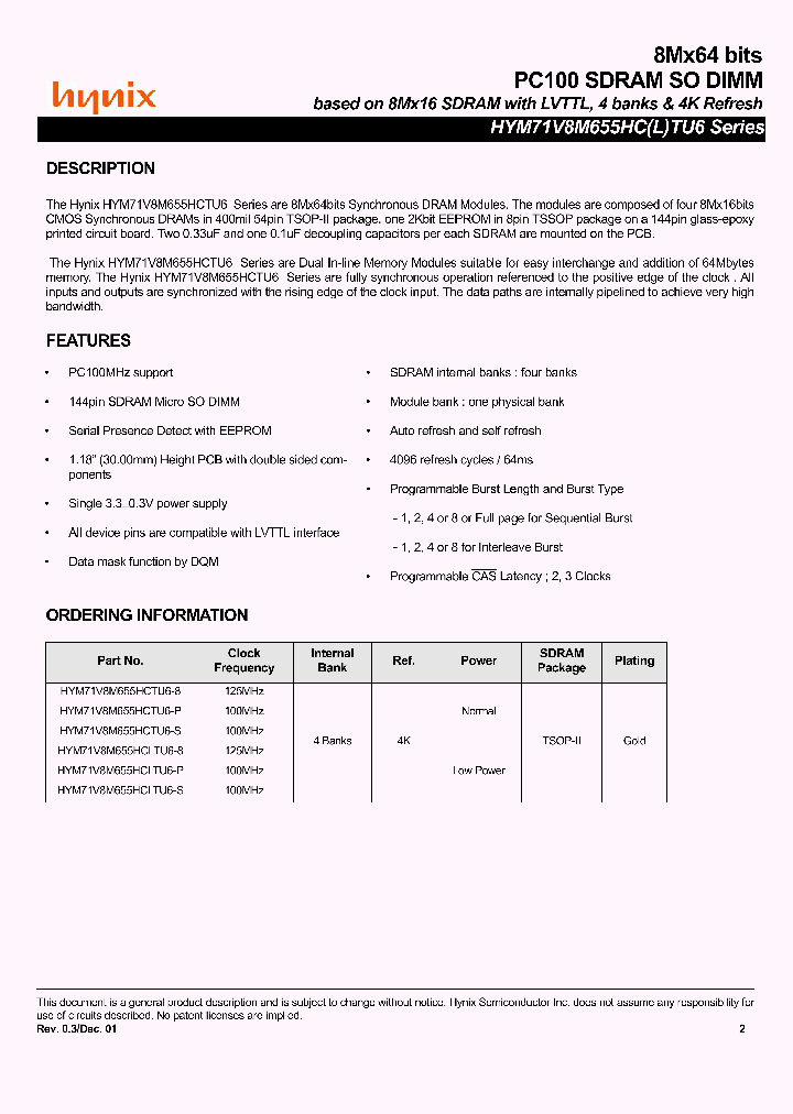 HYM71V8M655HCLTU6-S_3907426.PDF Datasheet
