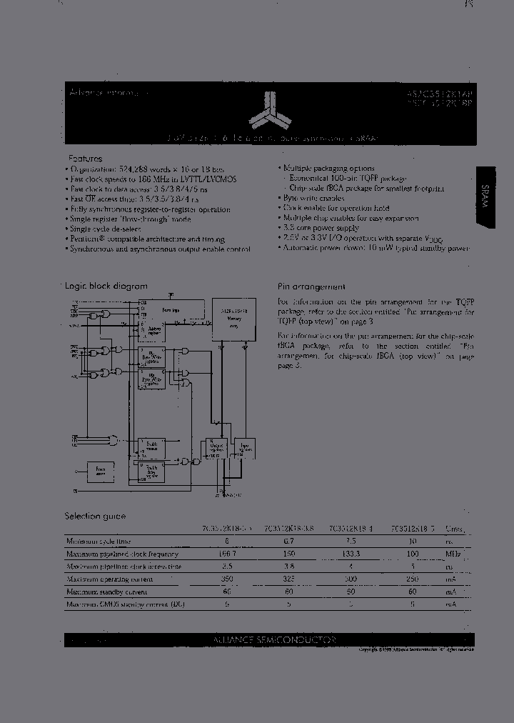 AS7C3512K18P-4TQC_3909241.PDF Datasheet