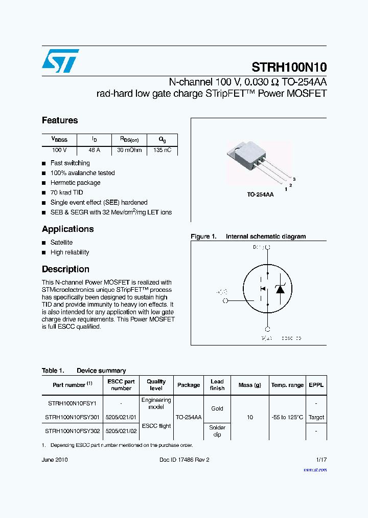 STRH100N10FSY302_3907479.PDF Datasheet