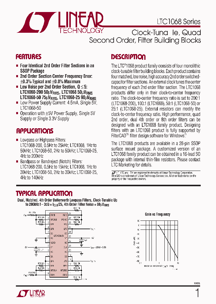 LTC1068INTRPBF_3908414.PDF Datasheet