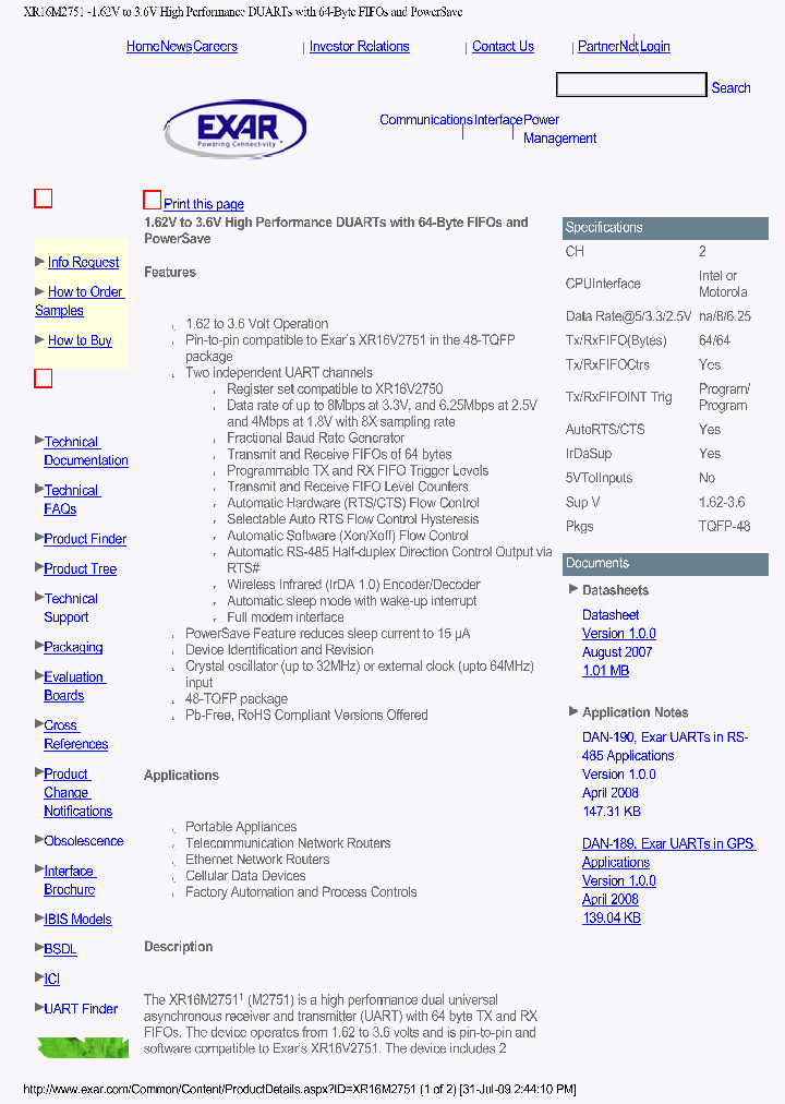 XR16M2751IM48-F_3906887.PDF Datasheet