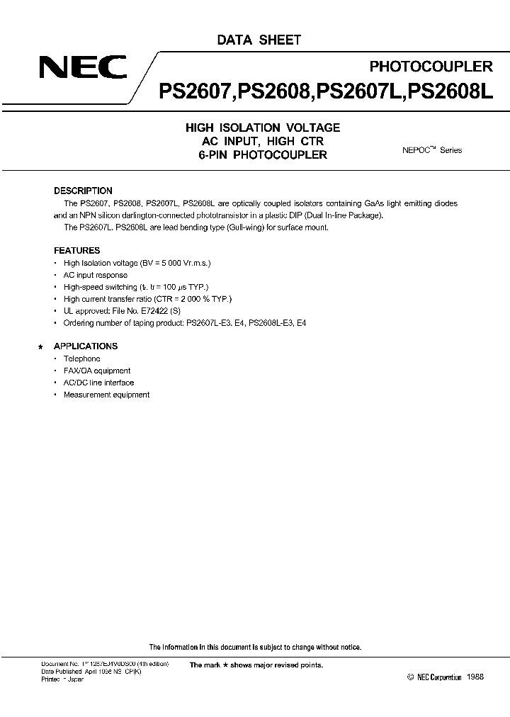 PS2608L-E3_3905129.PDF Datasheet