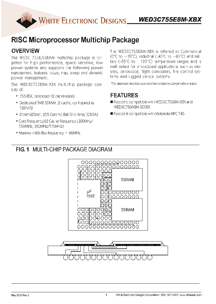 WED3C755E8M-XBX_3907597.PDF Datasheet