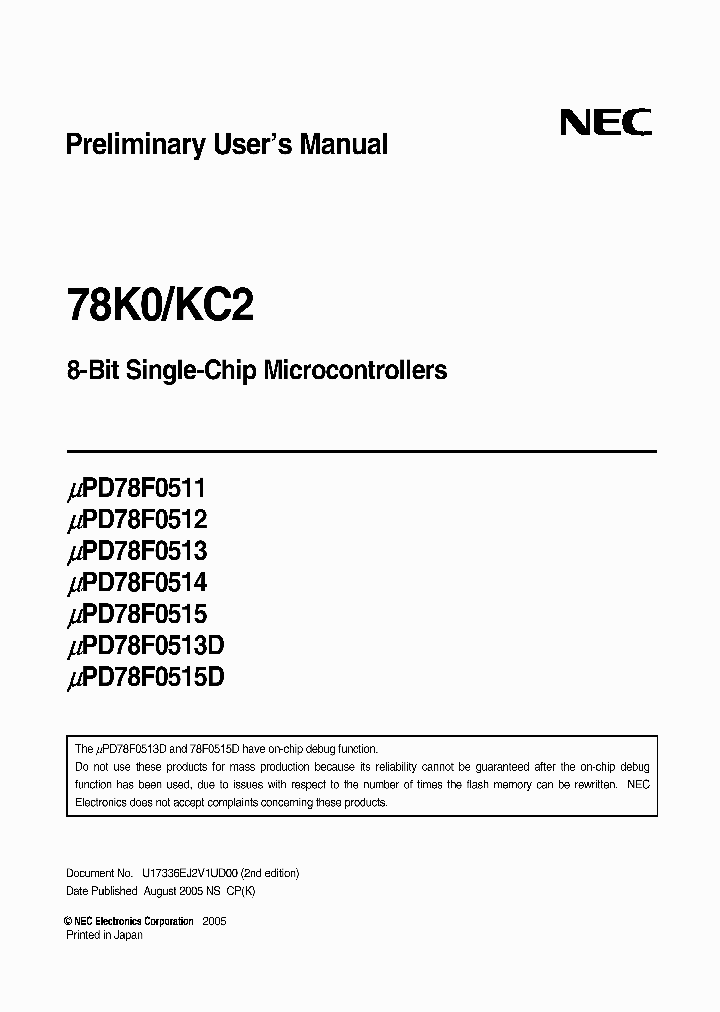 UPD78F0511GAR-8EU-A_3907320.PDF Datasheet