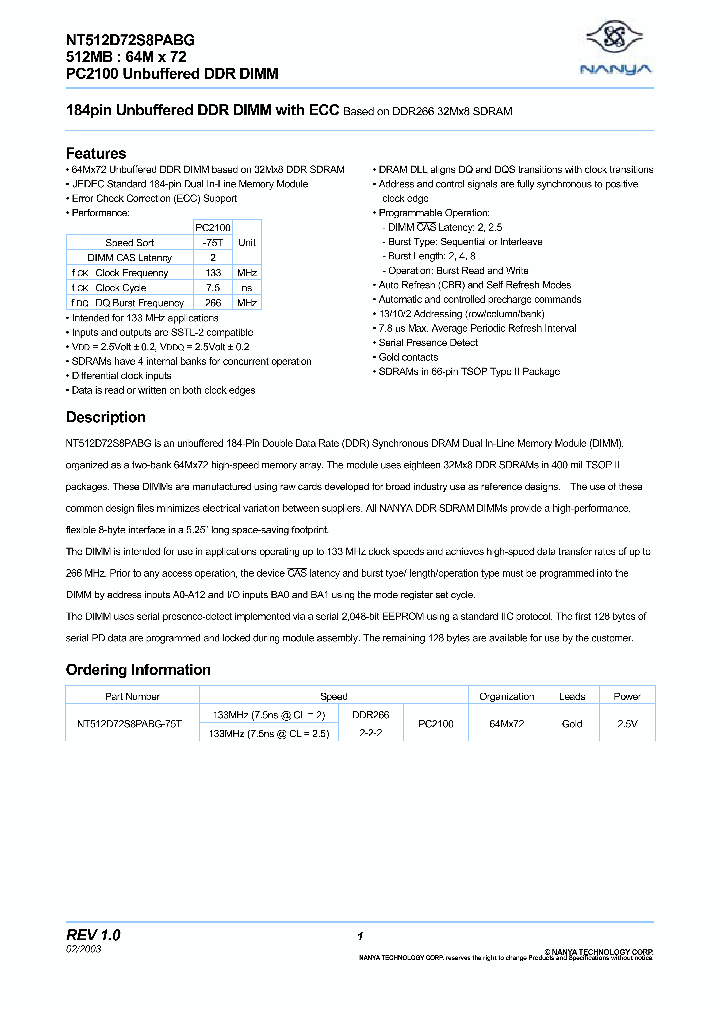 NT512D72S8PABG-75T_3912311.PDF Datasheet