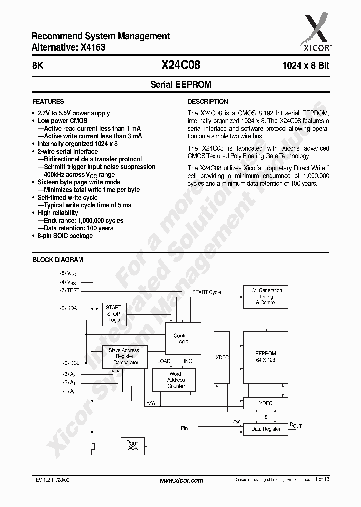 X24C08S8I-27T2_3908341.PDF Datasheet