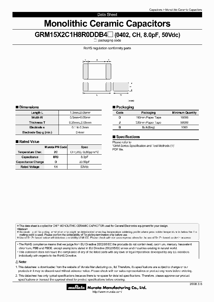 GRM15X2C1H8R0DDB4D_3912127.PDF Datasheet