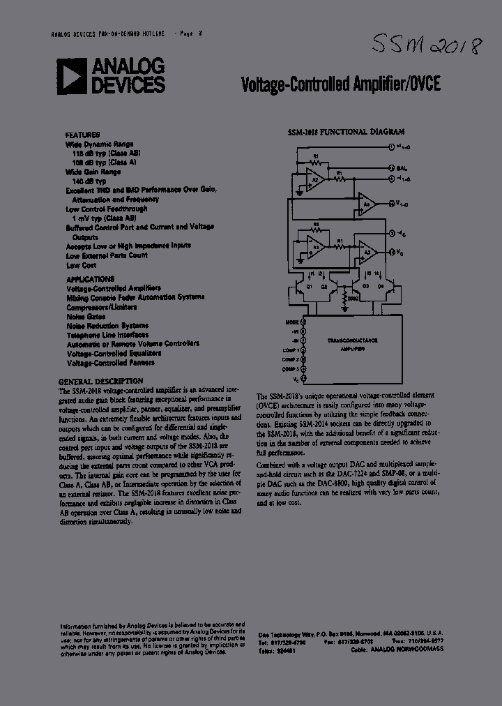 SSM2018PZ_3912810.PDF Datasheet